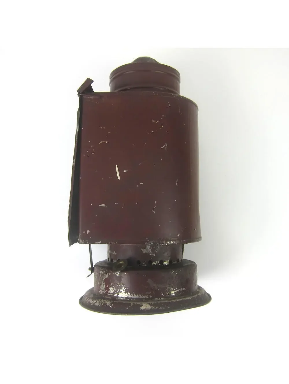 Antique Photography Darkroom Lantern Kerosene Oil Ruby Red Glass Burner Wick